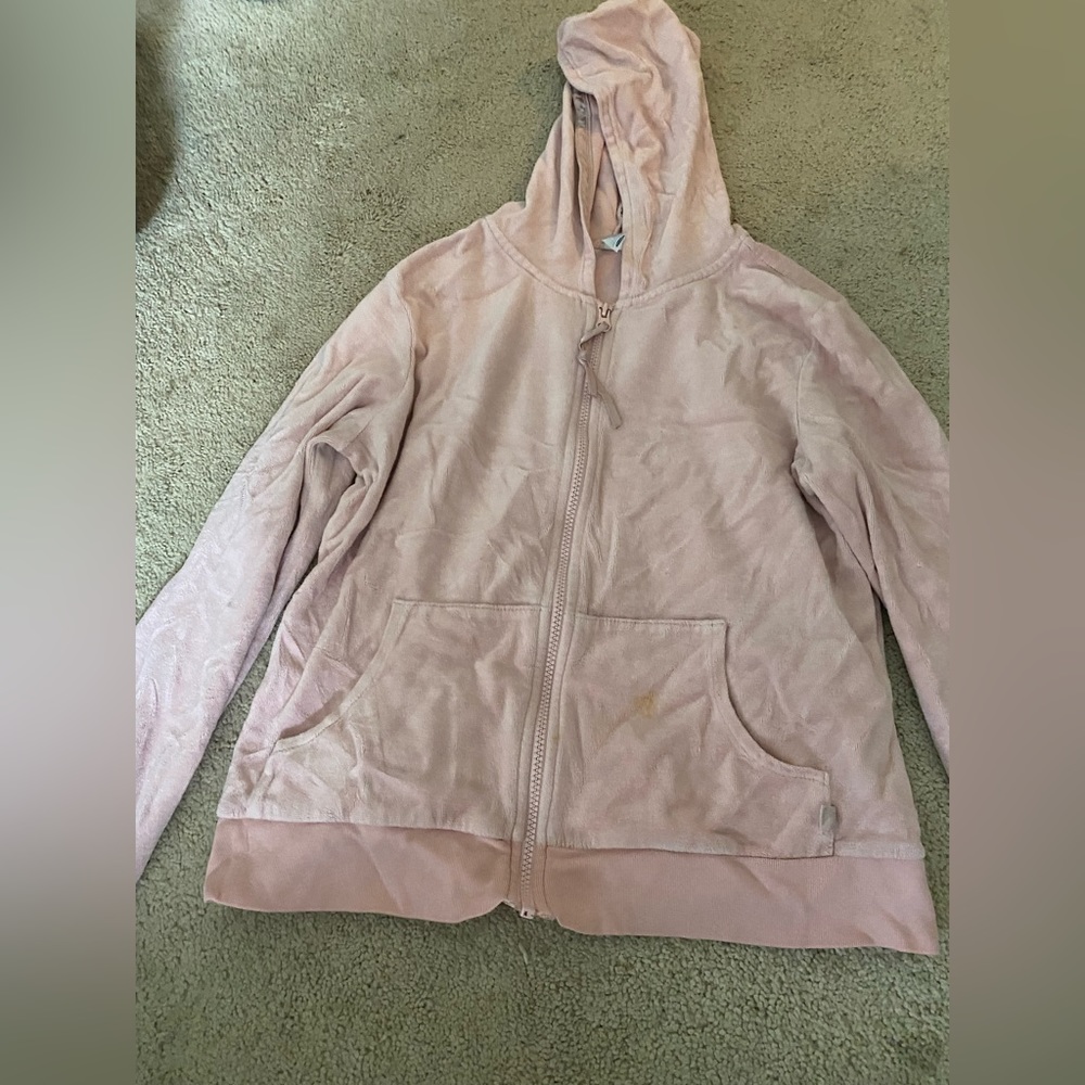 baby pink zip up